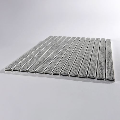 Tapis d'entrée 10R + Cadre de 13 mm  - Coloris Gris - Taille 100cm x 100cm
