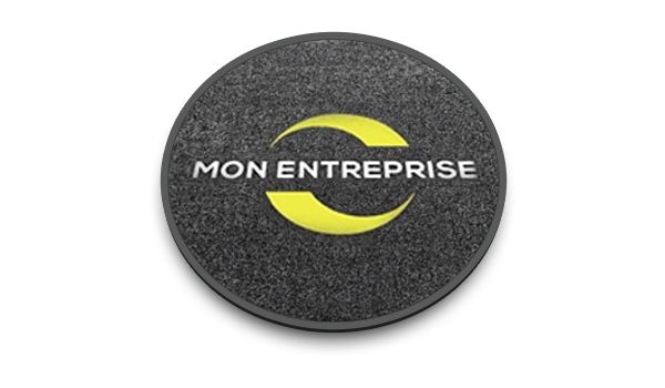 TAPIS LOGO PREMIUM ROND AVEC BORDURES